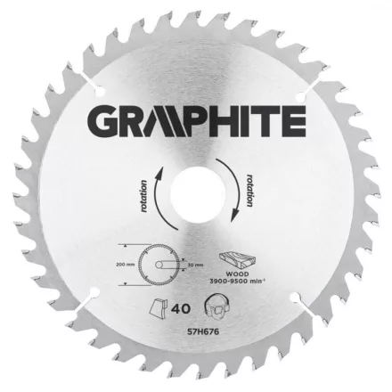 Graphite-57H676-Korfureszlap-Kemenyfem-Fogakkal-200X30Mm-40-Fog