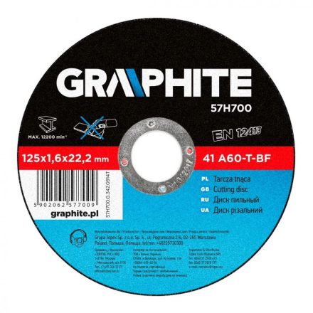 Graphite-57H700-Vagokorong-Femhez-125X16X22Mm-41-A60-T-Bf