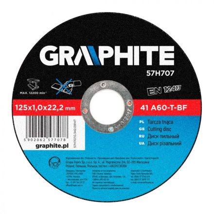 Graphite-57H707-Vagokorong-Femhez-125X10X22Mm-41-A60-T-Bf
