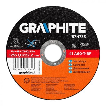 Graphite-57H733-Vagokorong-125X1.0-Inox