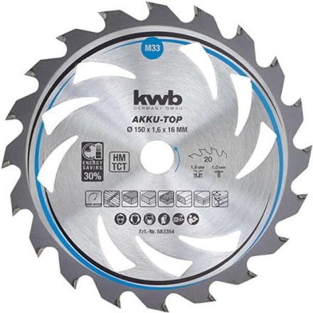 KWB-583354-Profi-Tct-Extra-Vekony-Furesztarcsa-150X16X1-Mm-20-Fogu