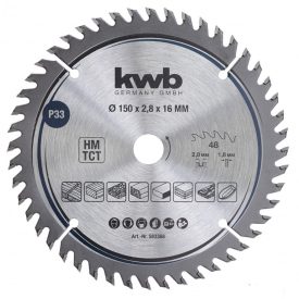   KWB 583368 PROFI TCT, HM Körfűrészlap 150x16x2,8 mm, 48 fogú