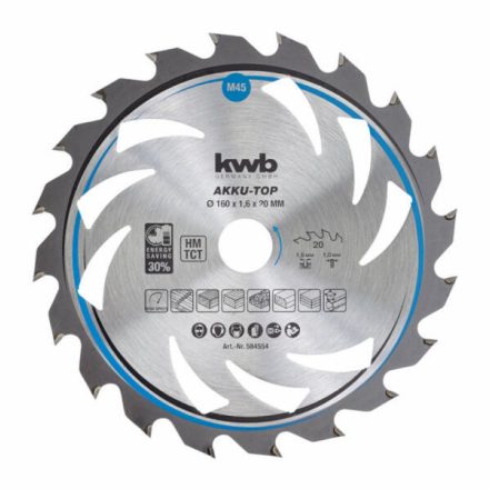 KWB-583554-Profi-Akku-Top-Energy-Saving-30-Tct-Extra-Vekony-Furesztarcsa-150X20X1-Mm-20-Fogu