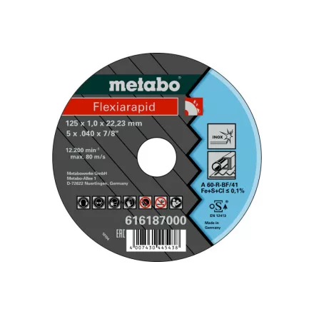 Metabo-Flexiarapid-125X10X2223-Inox-Tf-41-616187000