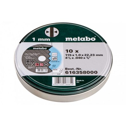 Metabo-10-Db-Darabolotarcsa-Sp-115X10X2223-Inox-Tf-41-616358000