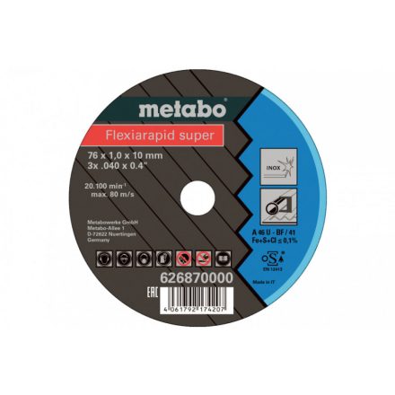 Metabo-5-Db-Flexiarapid-Super-76X10X100-Mm-Inox-Tf-41-626870000