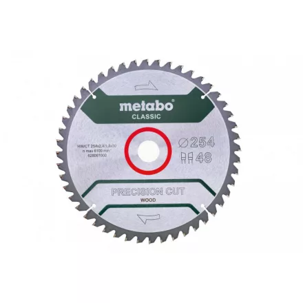 Metabo-Fureszlap-Precision-Cut-Wood-Classic-254X30-Z48-Wz-5Neg.-628061000