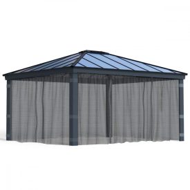 Palram-Dallas-14X16-Szunyoghalo-Fuggony-Szurke-707218