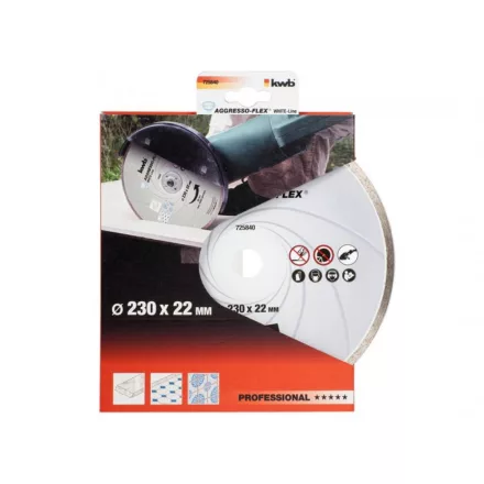 KWB-725840-Profi-White-Line-Gyemant-Vagokorong-230X22Mm
