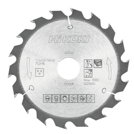 Hikoki Tct Fűrészlap  165X30/20 Z18 (752416)