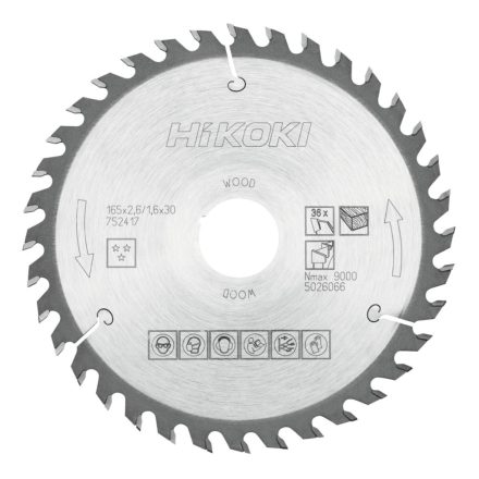 Hikoki Tct Fűrészlap  165X30/20 Z36 (752417)