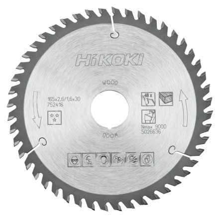 Hikoki Tct Fűrészlap  165X30/20 Z48 (752418)
