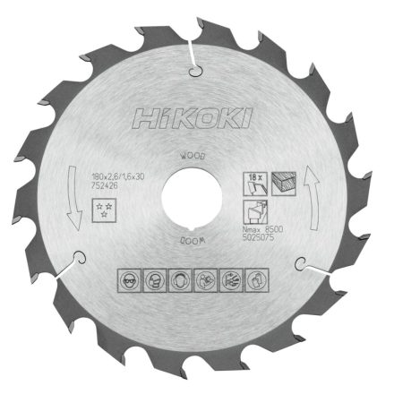 Hikoki Tct Fűrészlap  180X30/20 Z18 (752426)