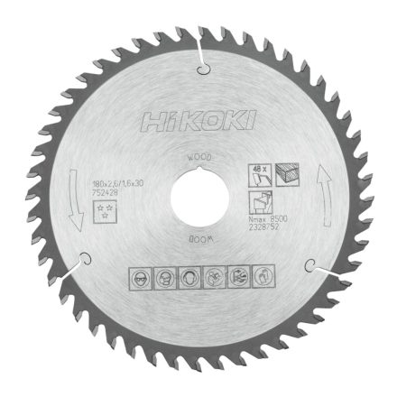 Hikoki Tct Fűrészlap  180X30/20 Z48 (752428)