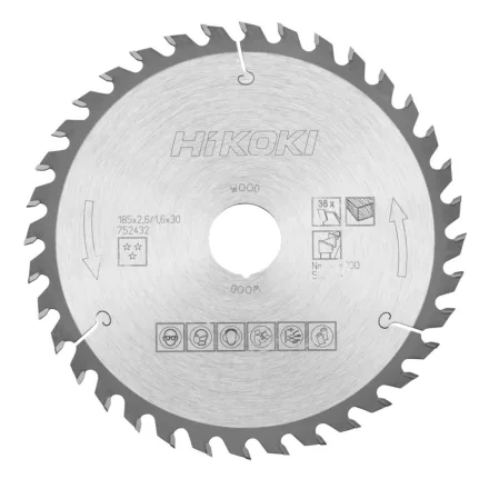 Hikoki Tct Fűrészlap  185X30 Z36 (752432)