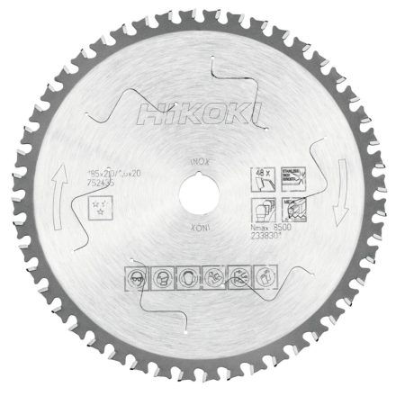 Hikoki Körflap Kerámia 185X20 Z48 Inox (752435)