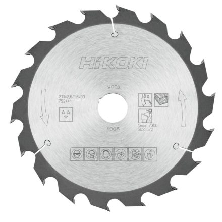 Hikoki Tct Fűrészlap  210X30 Z18 (752441)
