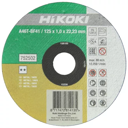 Hikoki Vágótárcsa Inox 115X1,0 /Moq:25Db (752501)