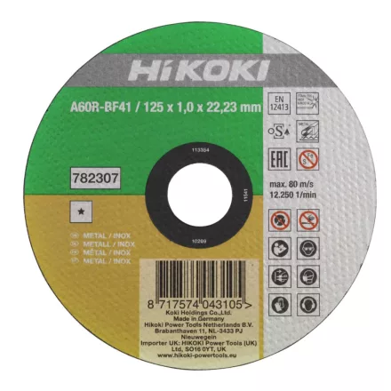 Hikoki Vágótárcsa Inox 125X1,0 /Moq:25Db (782307)