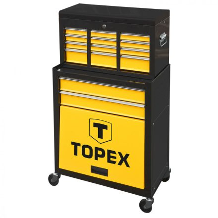 Topex-79R500-Muhelykocsi-Fem-6-Fiok-Tarolo-Rekesz-100X33X615Cm-Szerszamkocsi