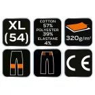 NEO-Tools-81-282-XL-Melegito-nadrag-COMFORT-fekete