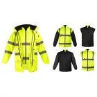 NEO Tools 81-716-L Láthatósági munkavédelmi kabát, univerzális 5 az1-ben, szigetelt, sárga, L