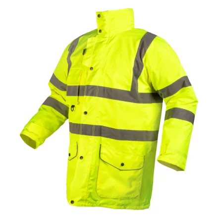 NEO Tools 81-716-XL Láthatósági munkavédelmi kabát, univerzális 5 az1-ben, szigetelt, sárga, XL