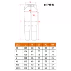 NEO Tools 81-795-M Láthatósági munkásnadrág Mix&Match, 1. oszt., 240g/m2, külső zsebek, profilozott térdbetét, fek.-sárga, M