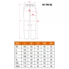 NEO Tools 81-795-XL Láthatósági munkásnadrág Mix&Match, 1. oszt., 240g/m2, külső zsebek, profilozott térdbetét, fek.-sárga, XL