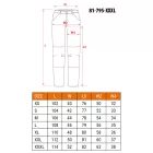 NEO Tools 81-795-XXXL Láthatósági munkásnadrág Mix&Match, 1. oszt., 240g/m2, külső zsebek, profilozott térdbetét, fek.-sárga, XXXL