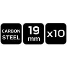 NEO Tools 84-905 Szerszámtartó klipsz, falra szerelhető, horganyzott acél, átmérő 19mm, 10db