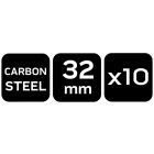 NEO Tools 84-908 Szerszámtartó klipsz, falra szerelhető, horganyzott acél, átmérő 32mm, 10db