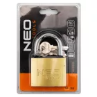 NEO TOOLS 85-053 Lakat 60mm réz-acél, időjárásálló, 3 kulccsal, NEO TOOLS