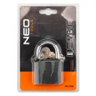 NEO TOOLS 85-058 Lakat 50mm, festett öntvény-acél, időjárásálló, 3 kulccsal, NEO TOOLS