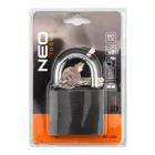 NEO TOOLS 85-059 Lakat 60mm, festett öntvény-acél, időjárásálló, 3 kulccsal, NEO TOOLS