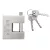 NEO TOOLS 85-061 Lakat 50mm oldalcsapos, rézöntvény-acél, időjárásálló, 3 kulccsal, NEO TOOLS