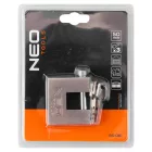 NEO TOOLS 85-061 Lakat 50mm oldalcsapos, rézöntvény-acél, időjárásálló, 3 kulccsal, NEO TOOLS