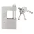 NEO TOOLS 85-063 Lakat 90mm oldalcsapos, rézöntvény-acél, időjárásálló, 3 kulccsal, NEO TOOLS