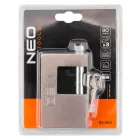 NEO TOOLS 85-063 Lakat 90mm oldalcsapos, rézöntvény-acél, időjárásálló, 3 kulccsal, NEO TOOLS