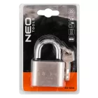NEO TOOLS 85-064 Lakat 50mm, rézöntvény-acél, időjárásálló, 3 kulccsal, NEO TOOLS