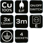 NEO-TOOLS-90-185-Halozati-eloszto-kapcsolos-4-aljzat-3m-3x15mm2-kabel-fekete