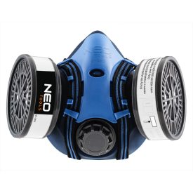   NEO Tools 97-351 Szilikon félmaszk készlet, 2db szűrővel, P3 R, por és kis részecskék elleni védelem