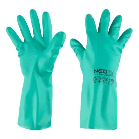   NEO Tools 97-695-9 Munkakesztyű, vegyszerálló nitril, hosszú szárral, 9"