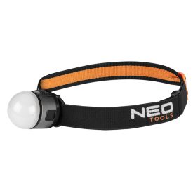 Neo-Tools-99-123-Fejlampa-leveheto-panttal,-magnes-es-sapkarogzito-lehetoseg,-feher-es-voros-ledfeny,-usb-toltokabel,-250+200lm