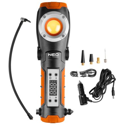 Neo-Tools-99-130-Akkus-kompresszor-es-lampa,-2000mah-akku,-800+400-lm-fenyero,-max-10bar-nyomas,-usb-es-autos-tolto-