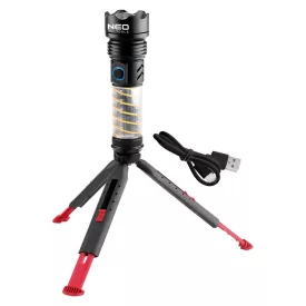   NEO Tools 99-131 Kempinglámpa 2 funkciós, 470 lm, 1200 mAh akku, USB-C töltővezeték