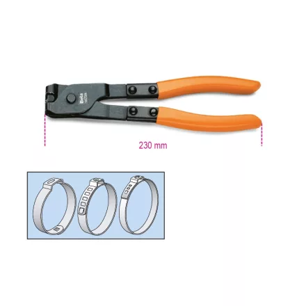 beta-1473a-oetiker-szemesbilincs-osszehuzo-fogo-barnitott-pvc-bevonatu-szarral-014730010