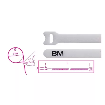 beta-bmbv2312-tepozaras-kabelkotegelo-szalag-feher-bmbv2312