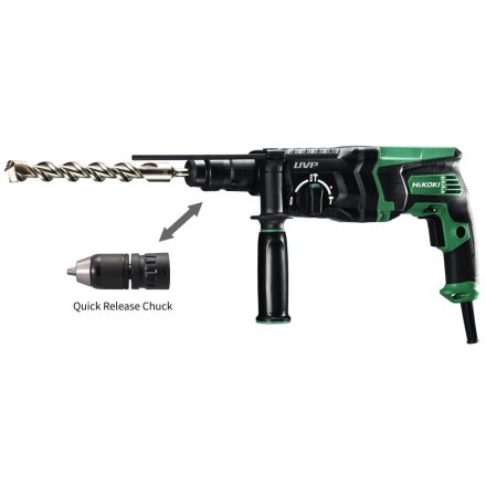 Hikoki Fúró-Vésőkalapács+Tokmány (DH28PMY2WSZ)