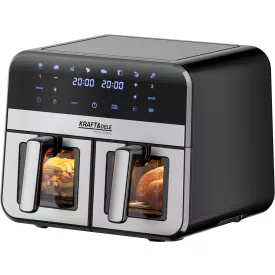   KRAFT&DELE KD4179 Két rekeszes AIRFRYER zsírmentes sütő 2x4,5L-es